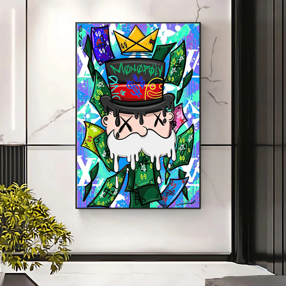 Graffiti Make Money Posters and Pop Street Wall Art Pictures and prints For Home Office Living Room Decor Fashion Wall Pictures