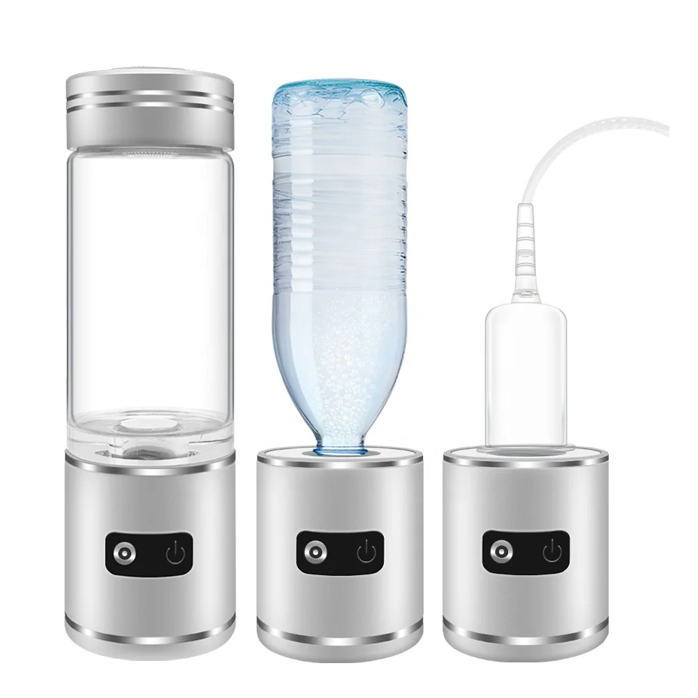 Alkaline Water Ionizer PEM Echo Go Glass Hydrogen Water Bottle Hydrogen Water Maker Rich Cup