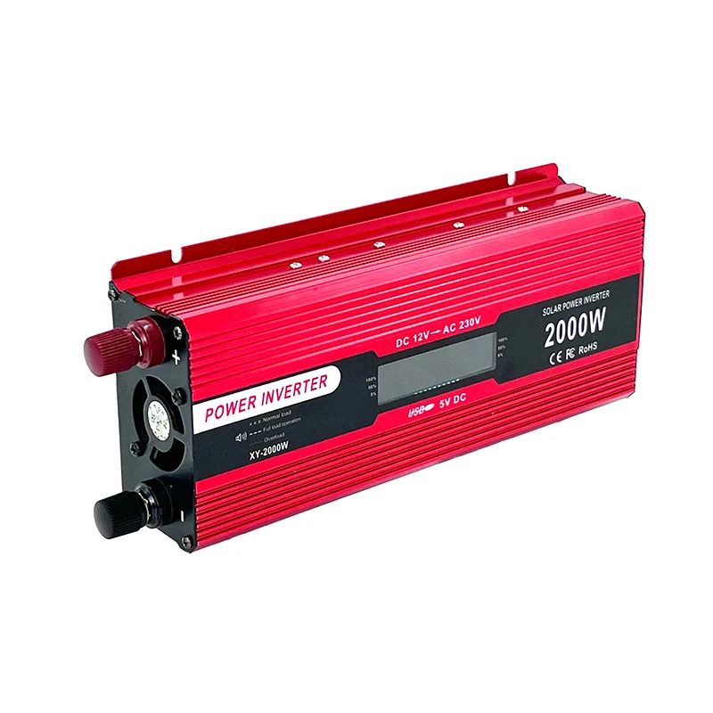 Power Inverter 12vdc 24vdc to 110vac 120vac 220vac 240vac Modified Sine Wave  2000w Car Inverter Power Inverter