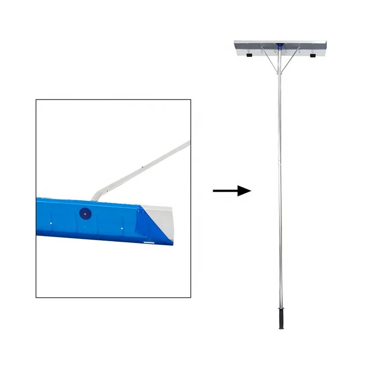 Aluminum Blade Roof Rake with Roller Wheels Snow Off House