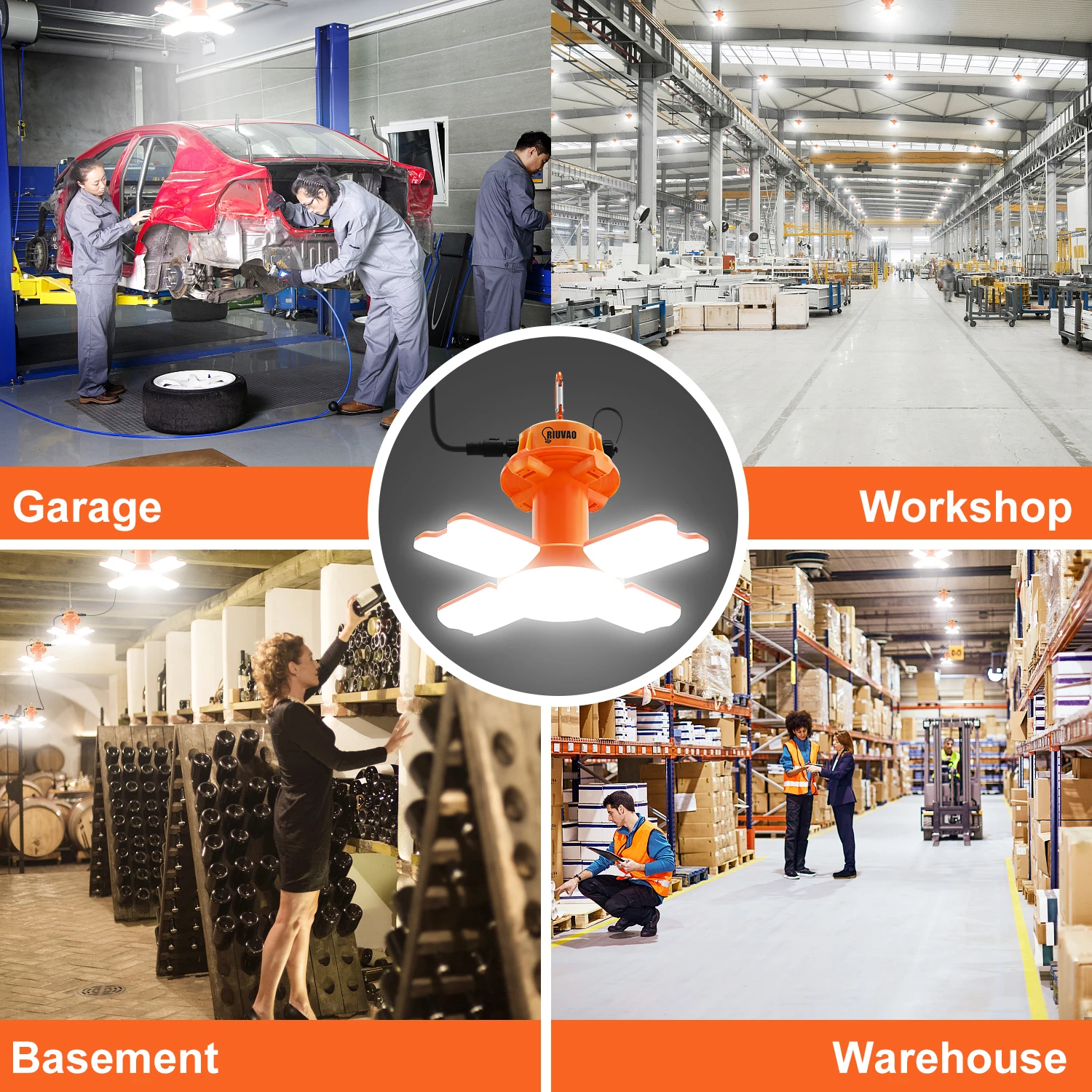 LED work lamp temporary led  IP65 45W 9000Lm 5000K Super Bright factory lighting Garage building construction use