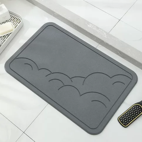 Luxury Bath Mat  carving  diatom bath stone mat for bathroom