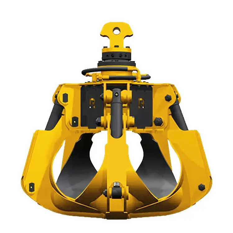 Grab Bucket Grabber Truck Mounted Scrap Crane Polipo Idraulico Per Ramaglie Excavator Orange Peel Grapple