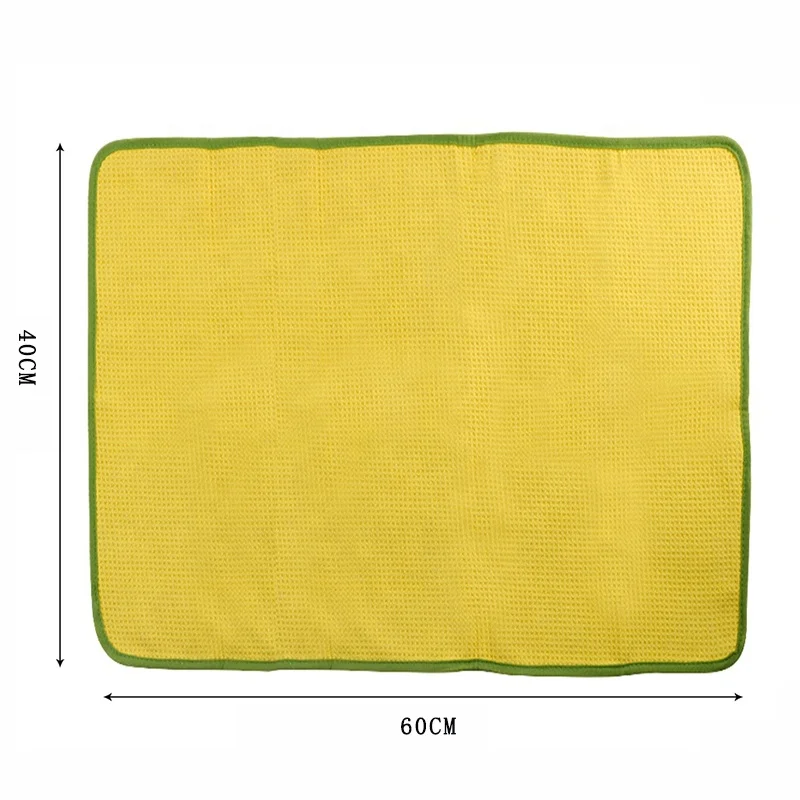 40*60 CM Yellow Microfiber Drying Car detailing cloth Glass cleaning towel for car care