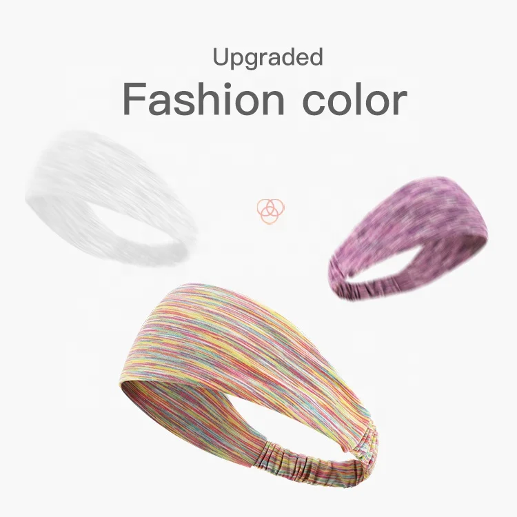 GOLOVEJOY XTJ35 Wholesale Custom Logo Stretchy Designer Sports Yoga Headband Elastic Sweatband Hair Band Headband