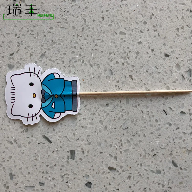 China hot sale Customized size birch wood fruit pick skewer stick