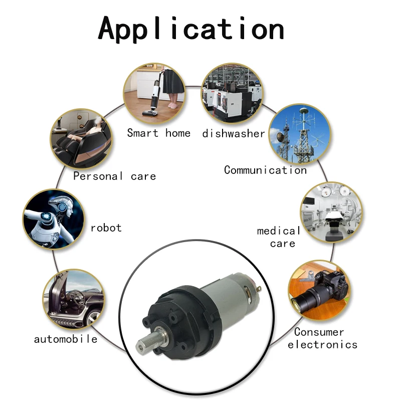 Outer diameter 40mm 360RPM planetary reducer motor DC 3V 6V 12V 24V plastic planetary gear reducer