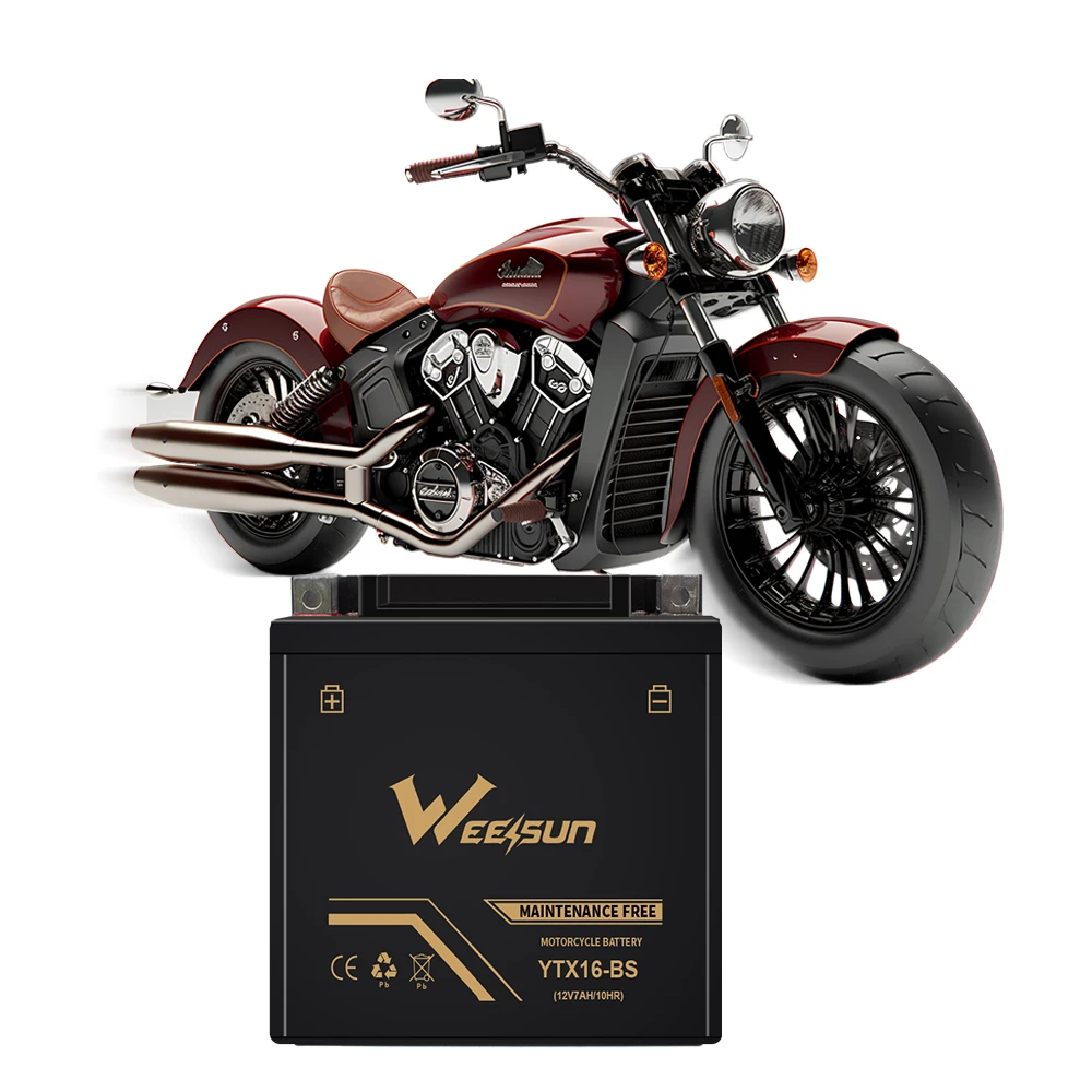 WEESUN YTX16-BS герметичная свинцово-кислотная батарея для мотоцикла электрическая 12 В свинцово-кислотные батареи 16 А · ч