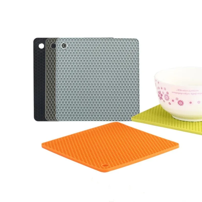 Silicone Honeycomb Pad Pot Holders Drying Mat Non-Slip Durable Flexible Easy to wash and Dry Silicone Trivet Mats