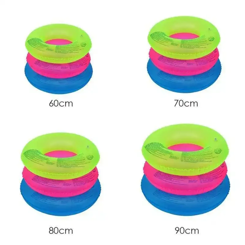 JIURAN Simple Design Factory Price Inflatable Transparent Swimming Ring Swimming Floater Ring For Adults Kids