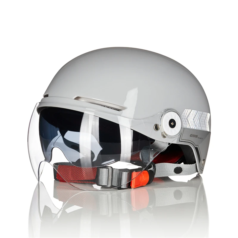 Electric Scooter Bike Riding Helmet ABS Flip Up Half Open Face Motorcycle Helmet with Dual Visor