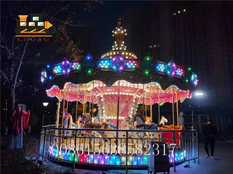 electric motor  3 seats mini carousel horse for sale kids/ chinese carousel