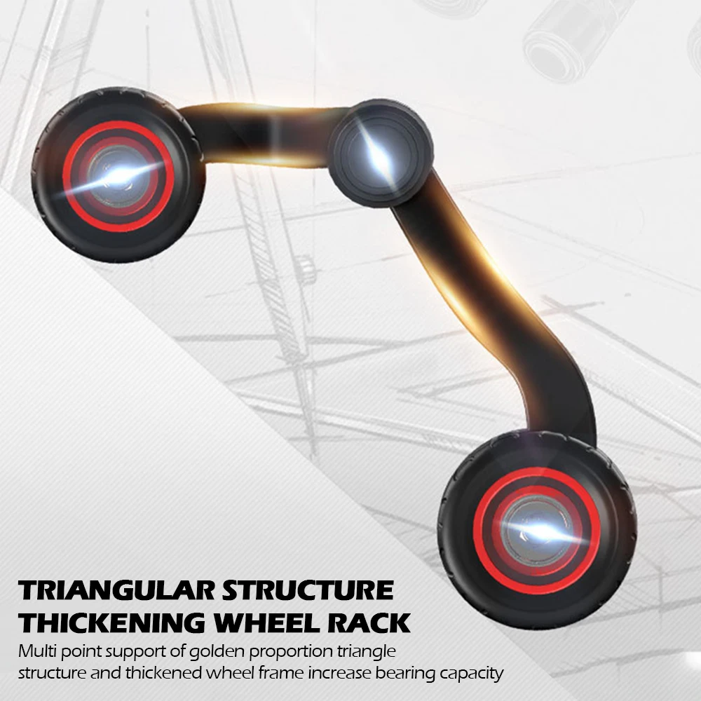 Abdominal Muscle Exercise 4 Wheel Ab Wheel Roller With Knee Pad