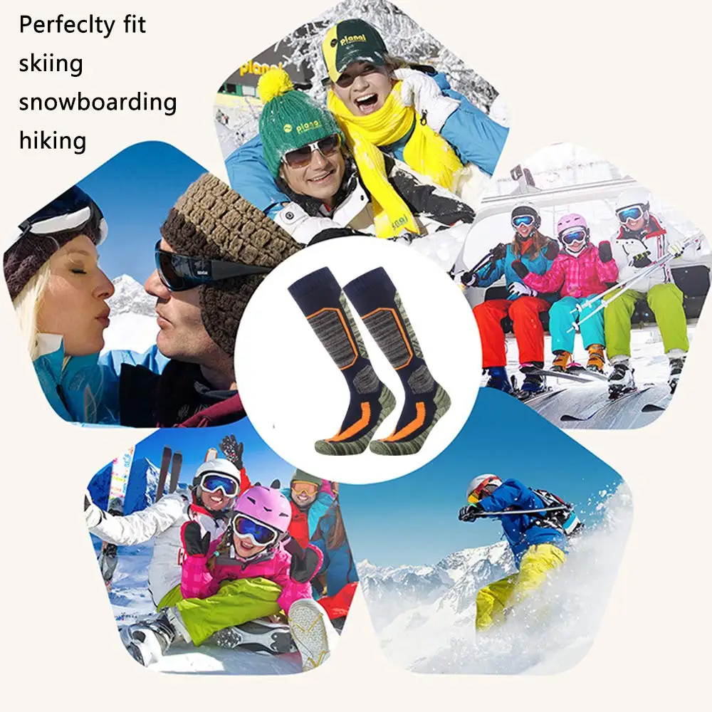 Knee High Socks for Men Women Unisex thermal Snow Skiing Snowboard Socks