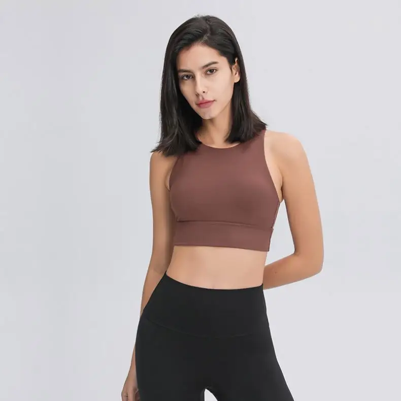 stretchable girls custom nylon and spandex yoga bra fitness yoga bra wholesale