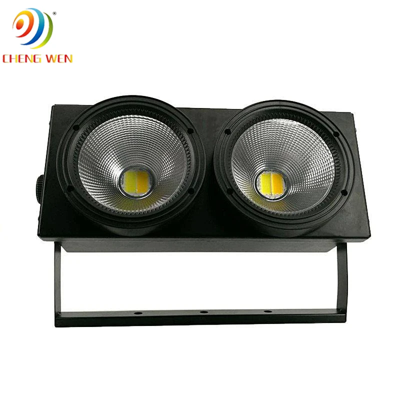 Hot selling 2 eyes led cob light warm and white color COB 200w Audience Blinder 2 eyes Blinder Stage Studio Light Strobe Light