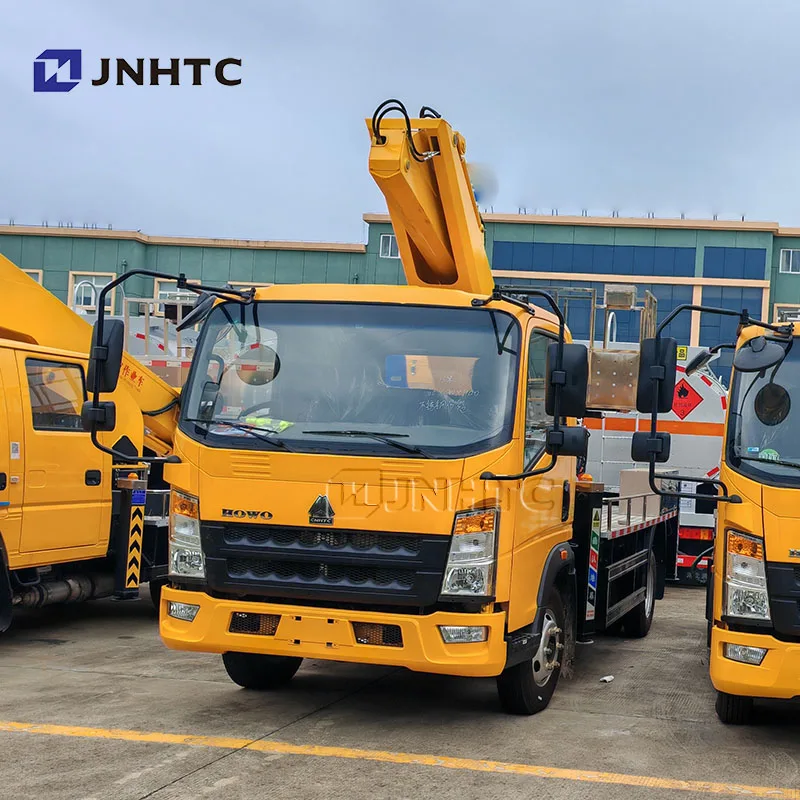 HOWO Truck Mounted Aerial Telescopic Bucket Truck Boom Lift Aerial Man-lift Work Platform Truck