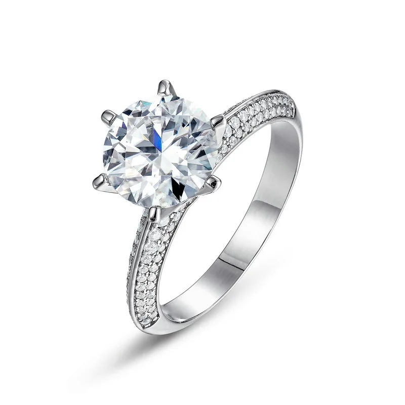 Sunnice brand designed moissanite jewelries rings with s925 real sterling silver fashion jewelry supplier with gra certification