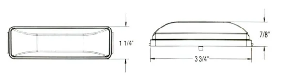 
China Popular vehicle parts 3.75inch 8 Red Diodes LED truck side marker stop lights 