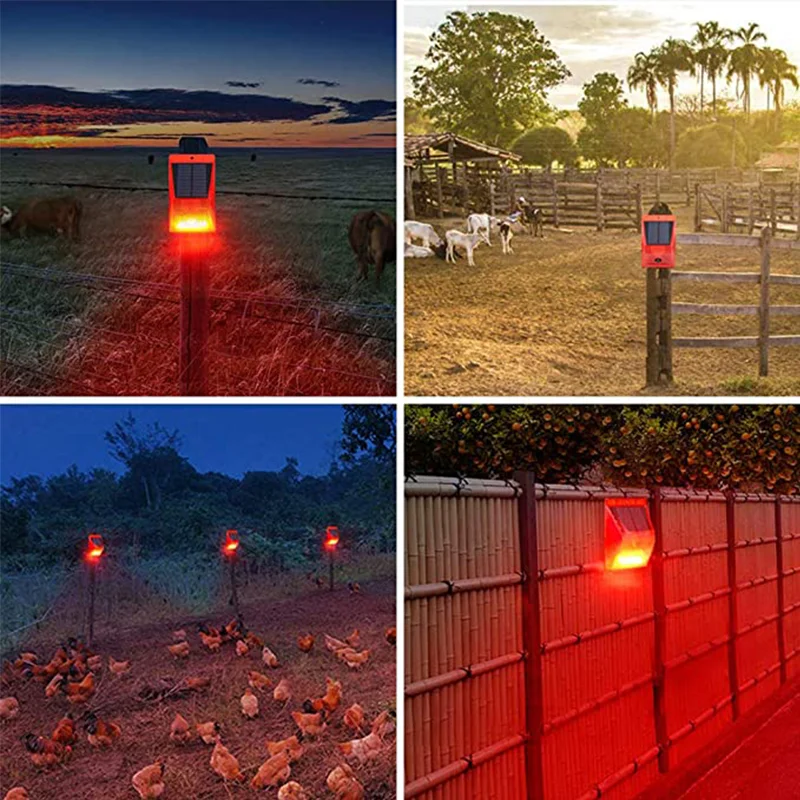 Solar Strobe Light with Remote Controller Motion Detector Outdoor Alarm Security Siren Lamp IP65 Waterproof