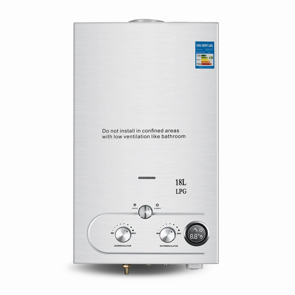 18L Tankless LPG Propane Gas Hot Water Heater Instant Boiler Bathroom Shower