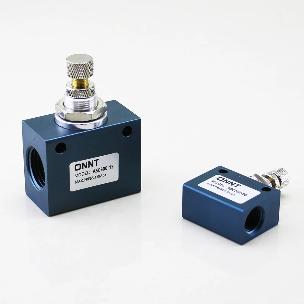 ASC Series Aluminum Alloy Pneumatic Air Manual Flow Control Valve ASC100-06 ASC200-08 ASC300-10 ASC300-15