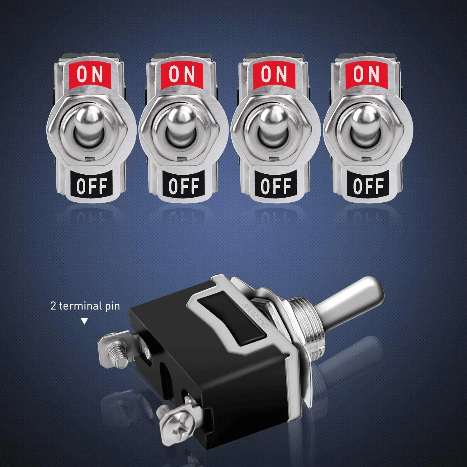 Тумблер 12 В сверхмощный 120 спст вкл. Выкл. 2 Pin15A 250V