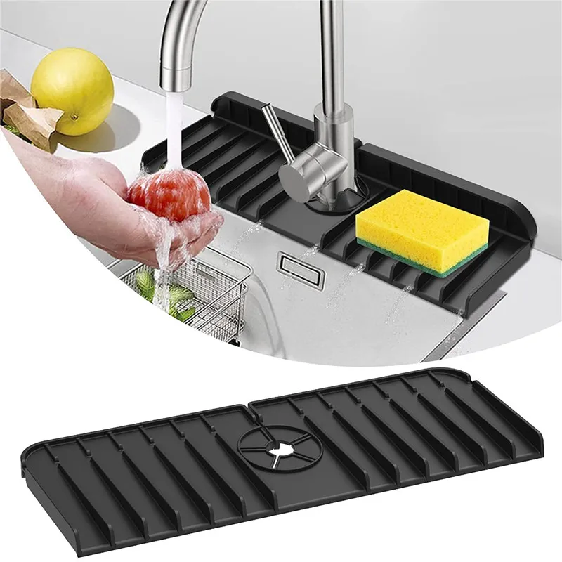 2022 New Trending Products Silicone Sink Faucet Mat For Kitchen Splash Guard