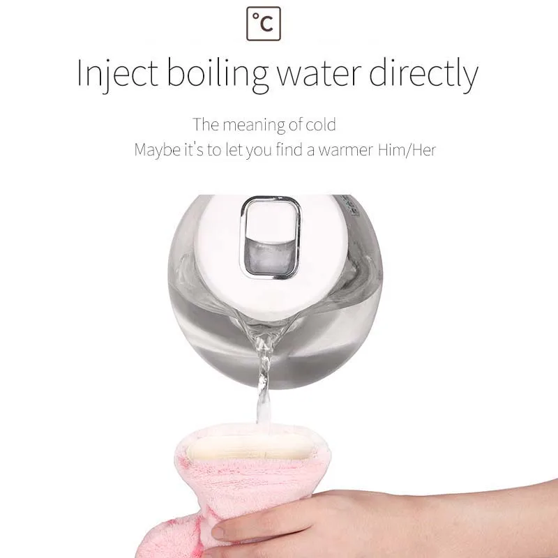 Water Injection Hot Water Bag Rubber Knitted Cartoon Hand Warmer Gift Wholesale Gift Hand Warmer Hot Water Bottle Bag