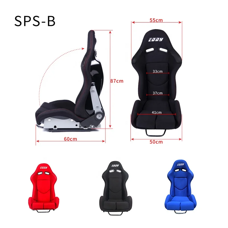Game Seat Covers Racing Bucket Seat with Adjustable Slide Fit Racing Wheel