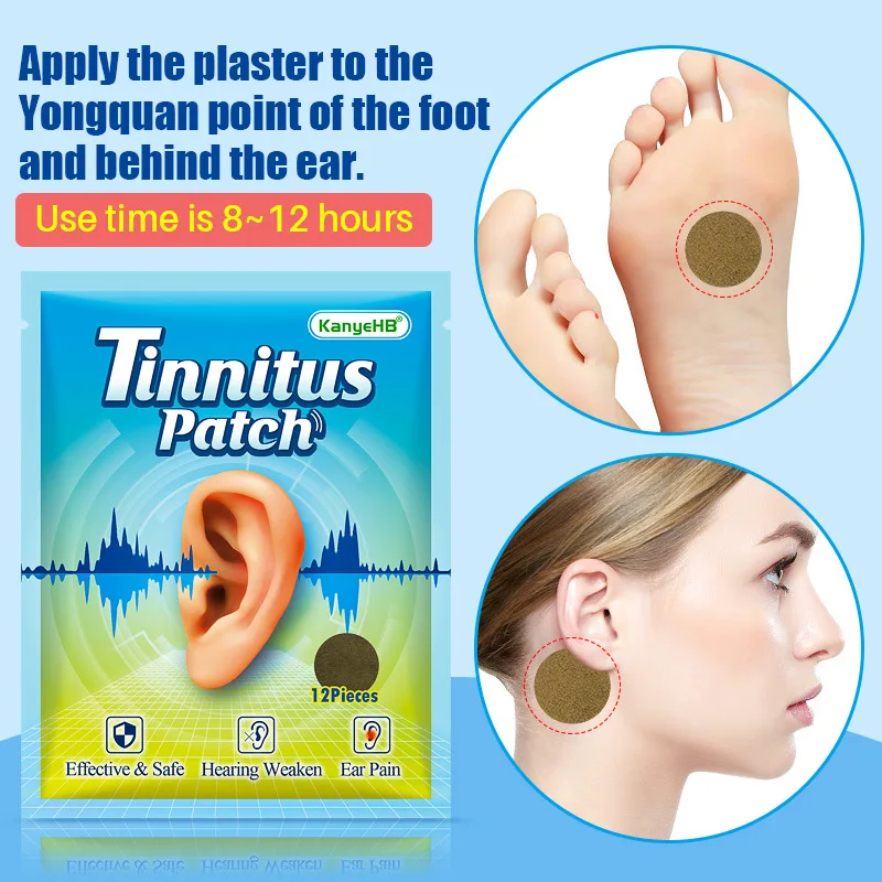 Tinnitus Treatment Patch for Ear Pain Protect Hearing Loss Sticker Natural Herbal Extract Medical Plaster Health Care