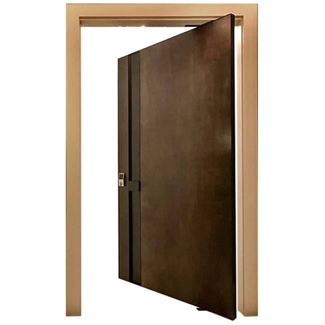 Solid wood  privot door interior wood wpc door frame design
