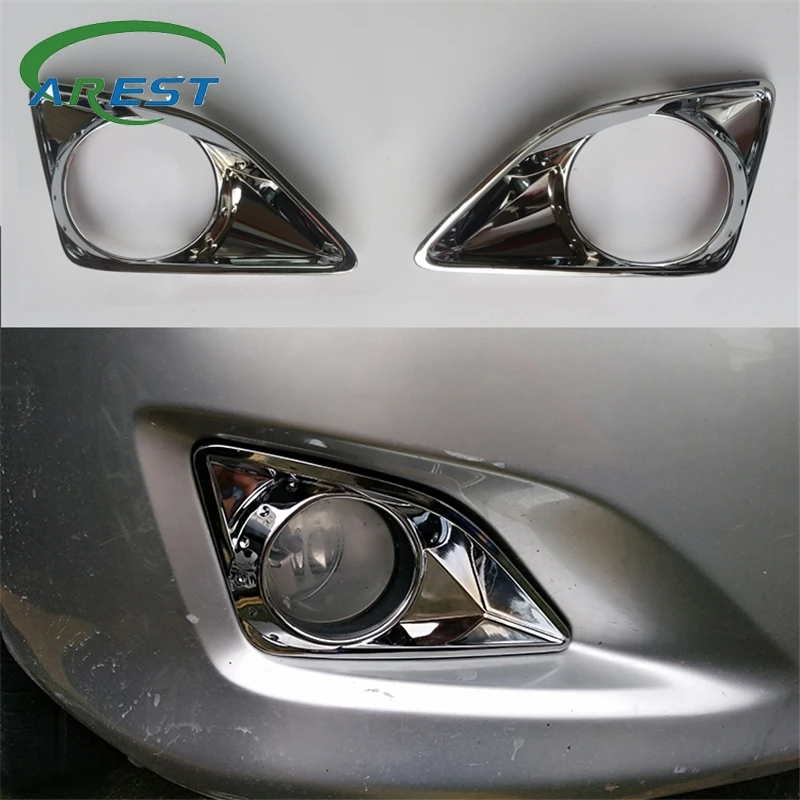 Car ABS Chrome Accessories for TOYOTA COROLLA 2007 2008 2009 2010 Head Fog Lamp Cover Modified Front Fog Light Frame Sticker