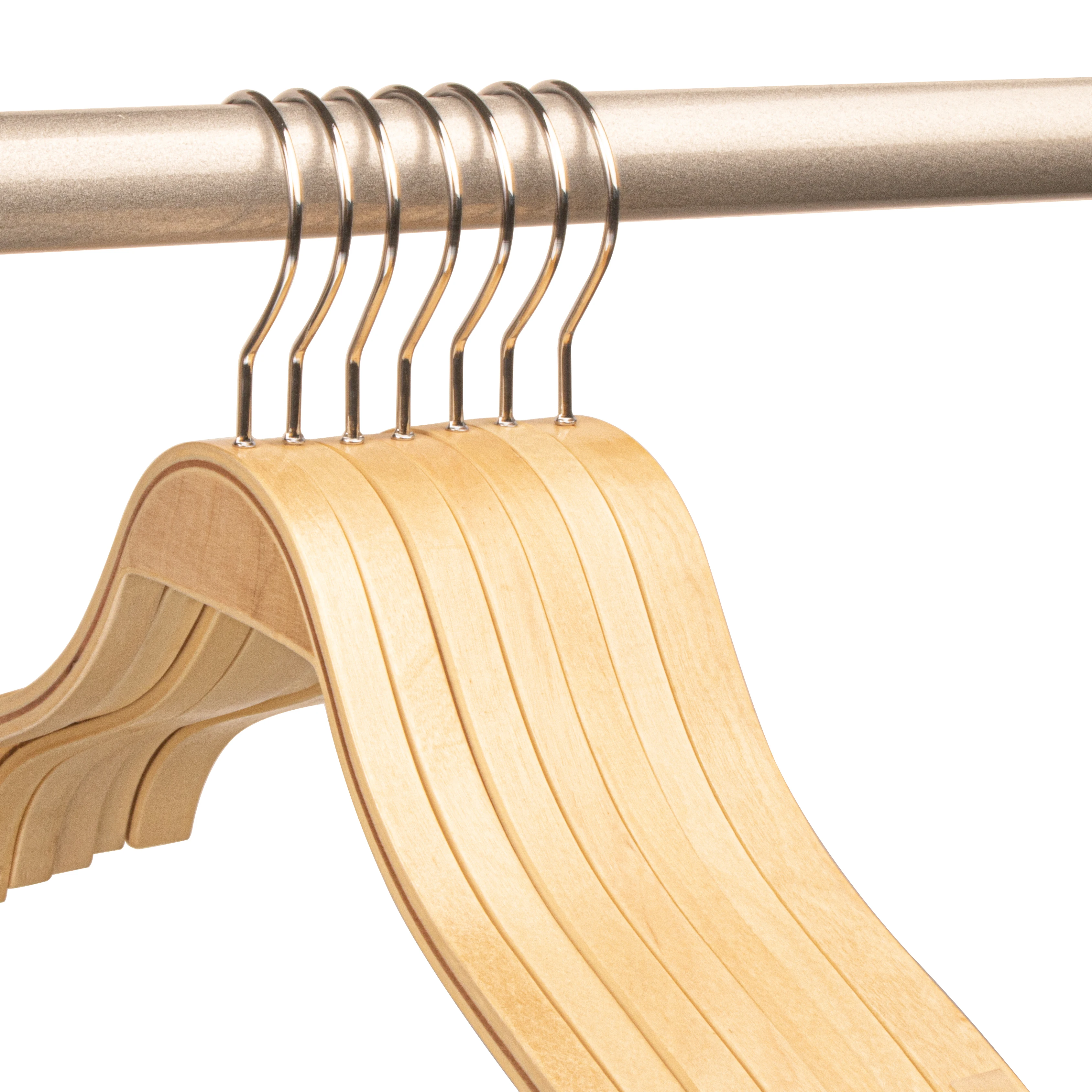 Wuhan New Rainbow Coat Hangers for Wardrobe Living Room High Quality Wooden Women Clothes Hanger