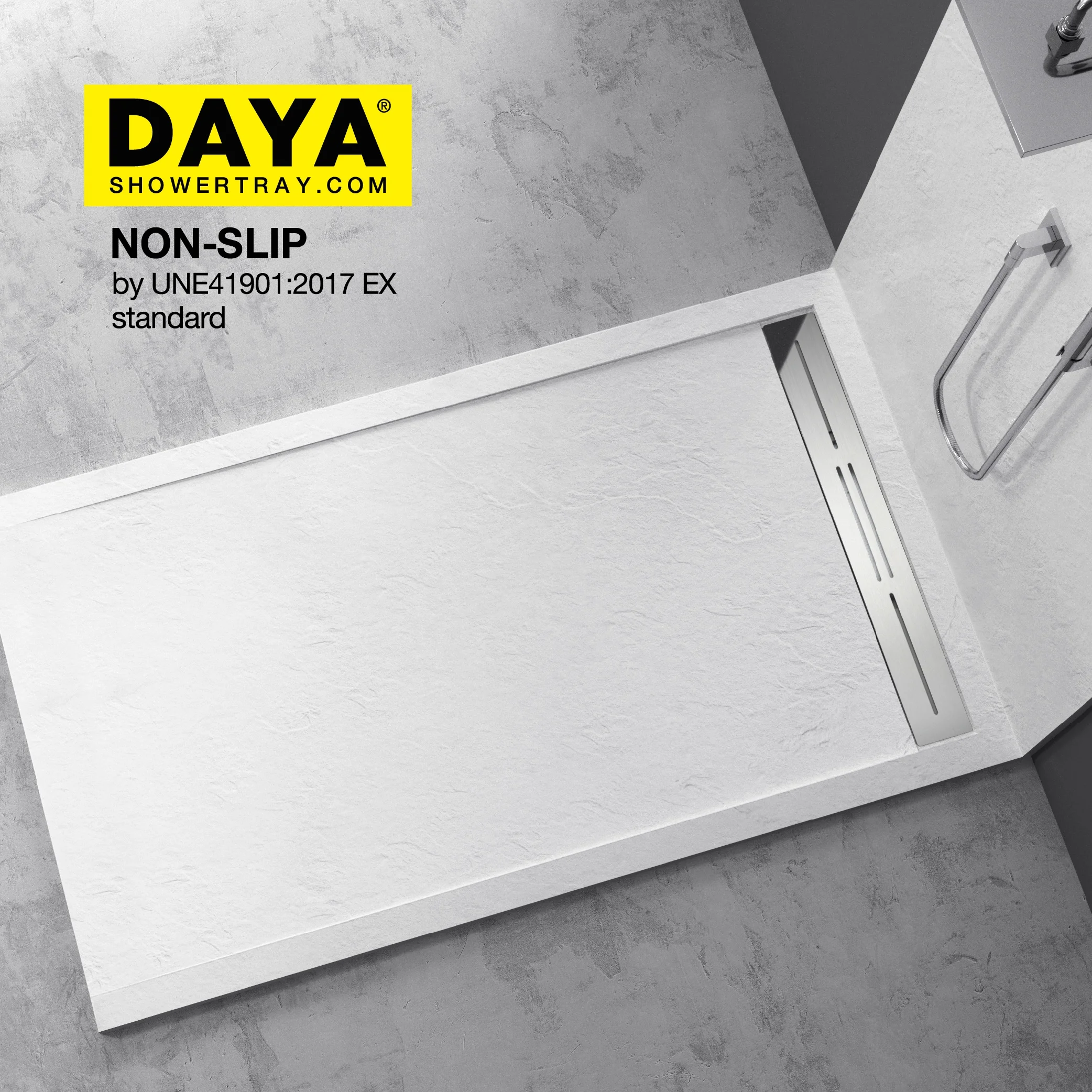 Daya Apartment Bathroom Shower Base Italian Artificial Stone Shower Tray Bespoke Shower Pan