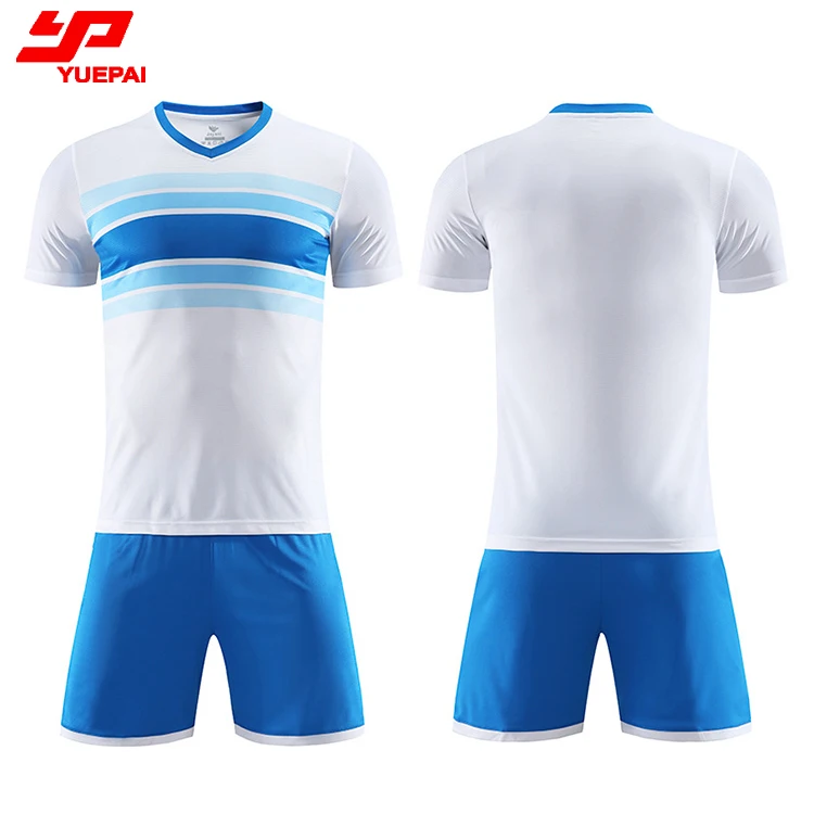 Soft New Design thailand Original Custom blank Team Football Shirt Uniform 100% Polyester Soccer Jersey