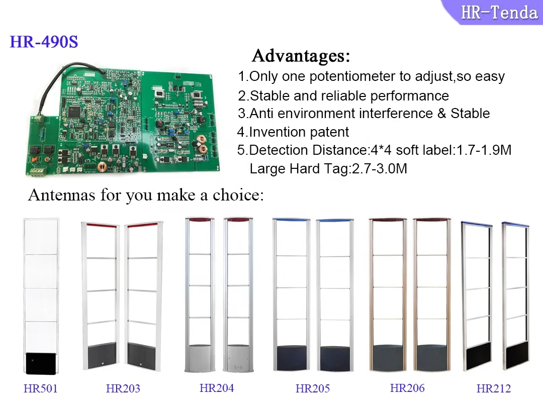 Hot radio frequency 8.2mhz green color pcb board ,main board rf eas, rf eas 4900 dsp security system board