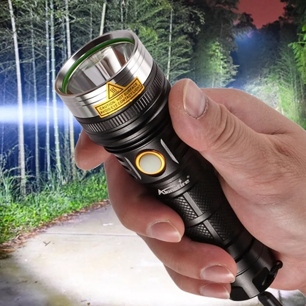  Мощный водонепроницаемый светодиодный фонарик Alonefire X27 T20 10 Вт с USB-зарядкой и аккумулятором