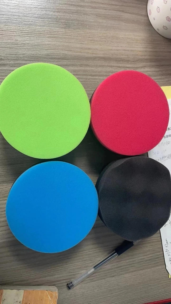 High quality big size wave tire shine applicator sponge car wax sponge pad car polishing beauty detailing cleaning sponge