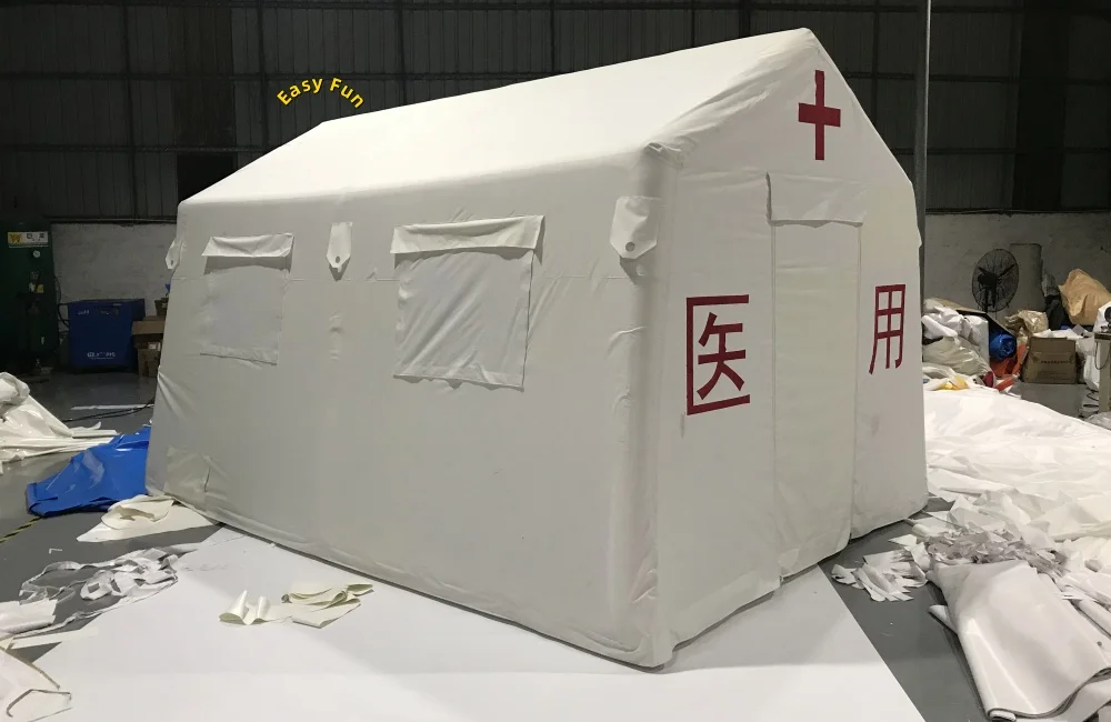 Commercial Grade Outdoor weather proof inflatable medical tent PVC Inflatable White Hospital Tent