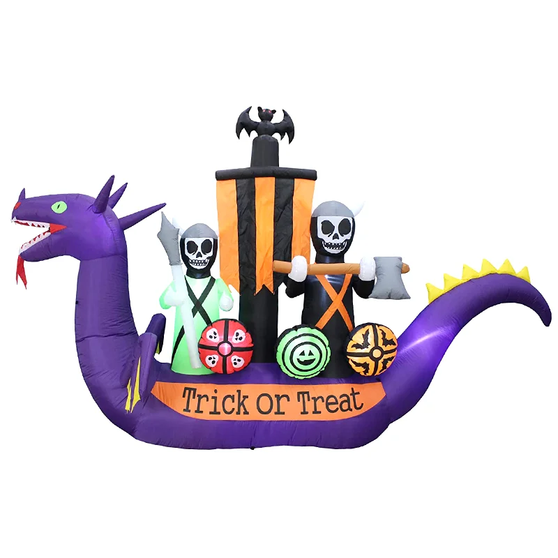Outdoor blow-up ornament toy skeleton pirate Ghost ship model horror Inflatable Halloween decoration