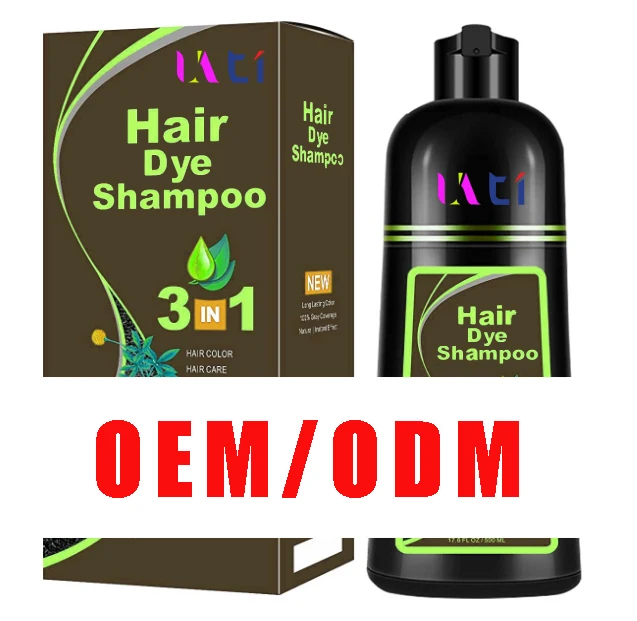 Private label hair dye shampoo black hair hair color shampoo