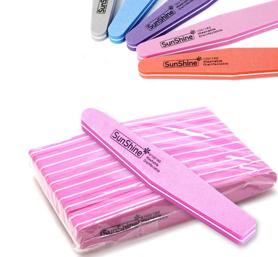 
Sunshine Diamond nail buffer nail Sponge File 100/180 Grit Nail File Disposable Washabale 