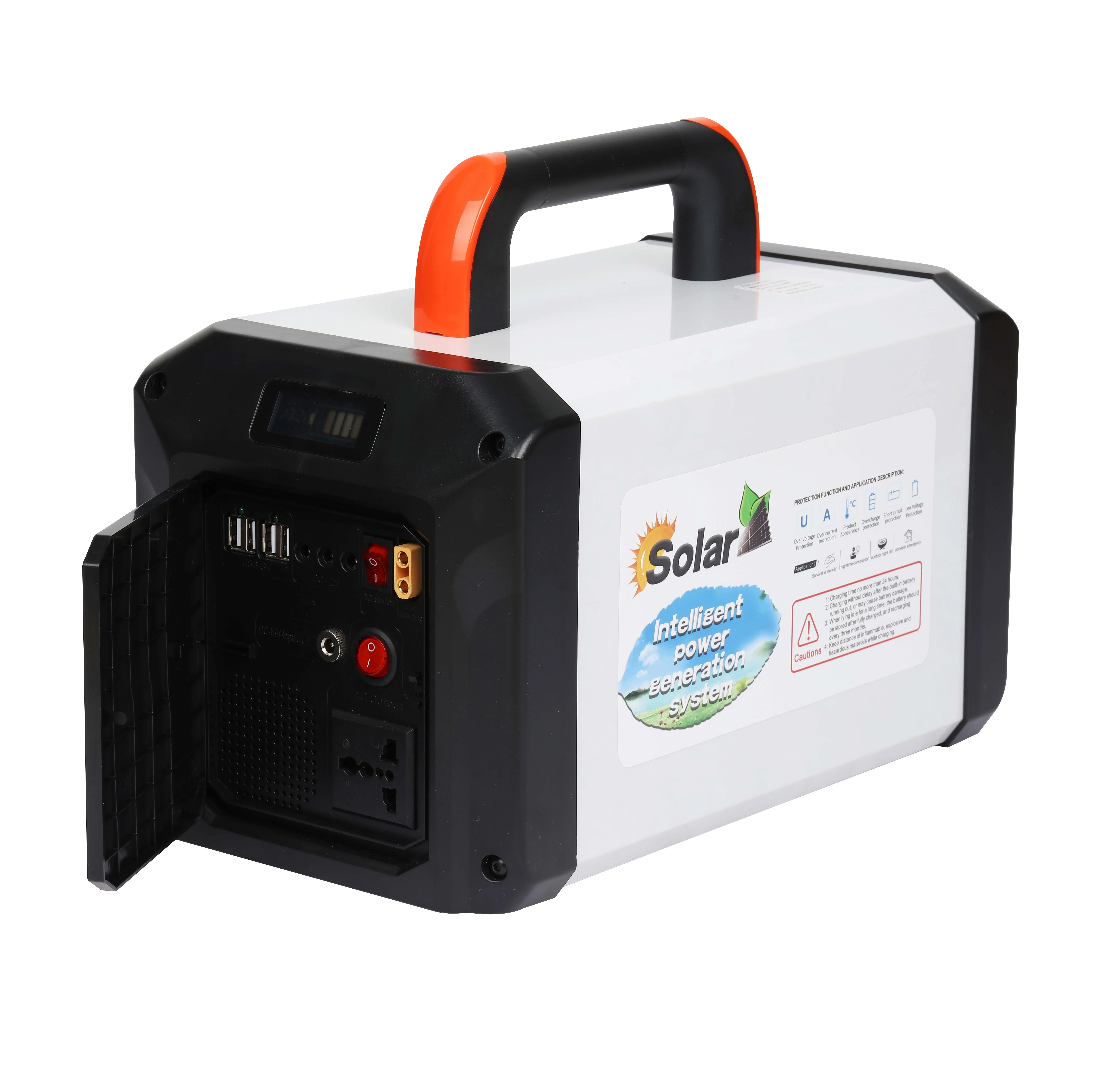 Home use solar Panel System Electricity Inverter portable Power generator 500W with built in lithium battery capacity