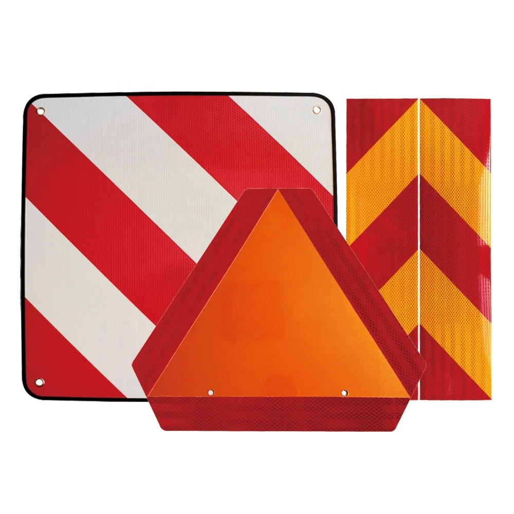 SMV Rear Marking Plate Diamond Grade Reflective Aluminum sheet Triangle Sign Reflective Slow Moving Vehicle Sign