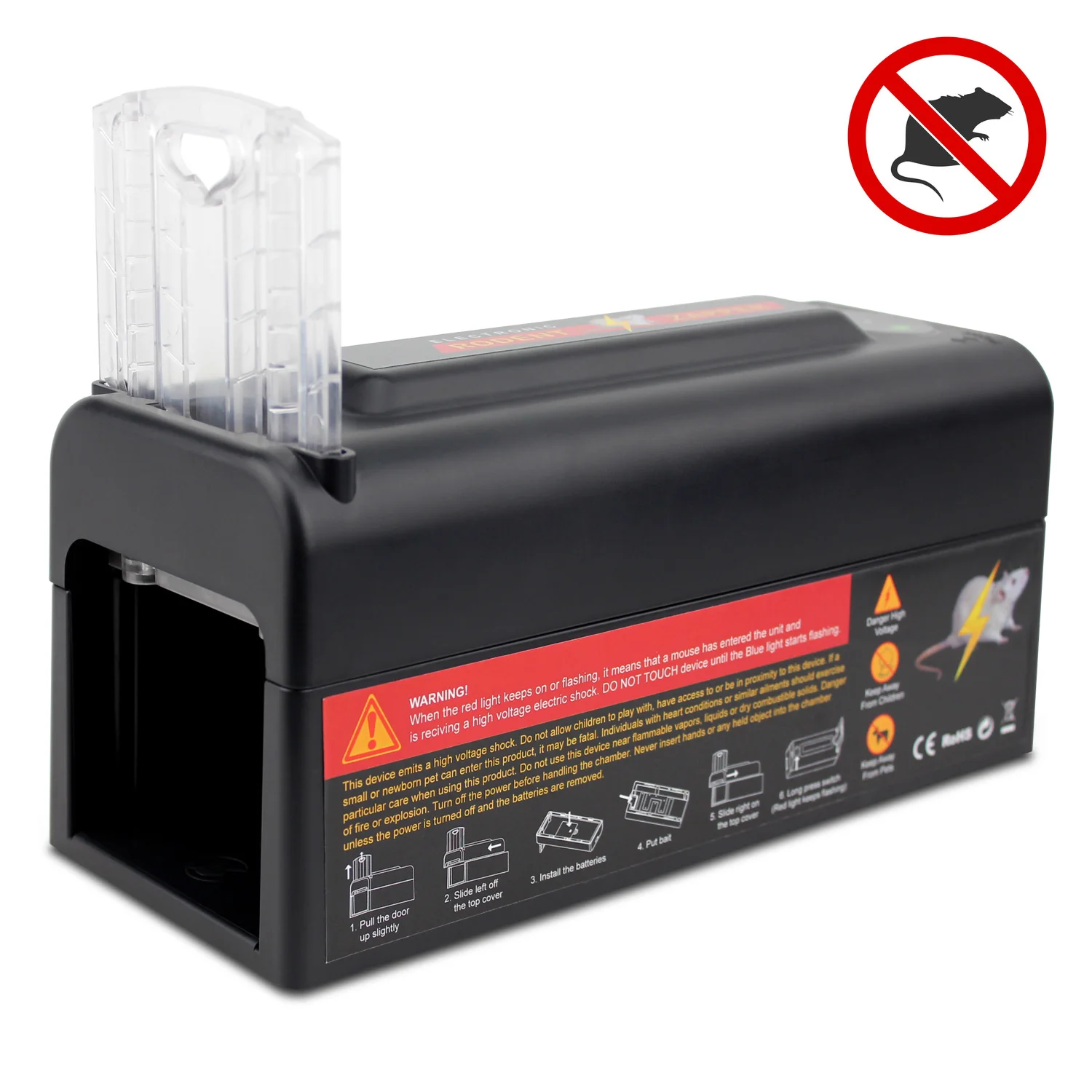 GH-190D Electronic Indoor Mouse Trap Used for Rats and Mice Poison-Free Killer Pest Control