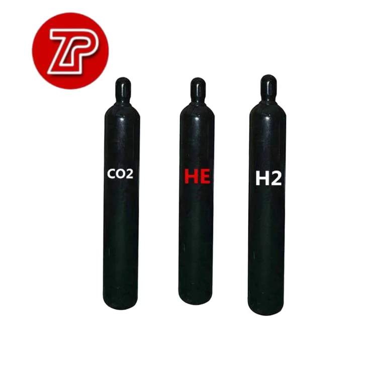 China 42L Seamless Steel Helium Gas Cylinder 200BAR/49KG High Pressure Industrial Gas Vessel 5KG Weight