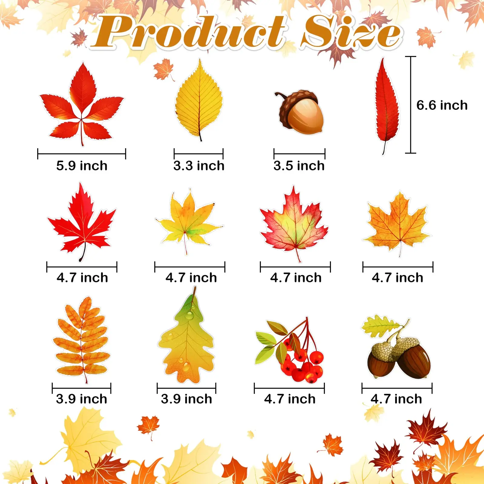 Hot sale factory direct maple leaf theme refrigerator stickers Pvc custom shapes high quality and cheap refrigerator stickers