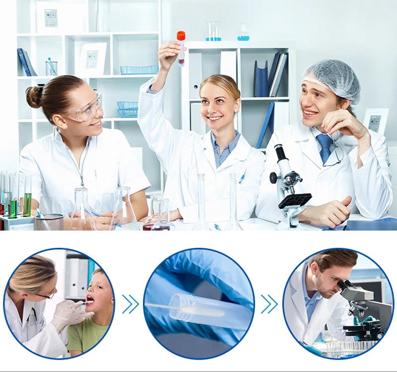 Disposable Taking Throat Foam Swabs / Pp Stick 100mm Length Foam Tip Swab