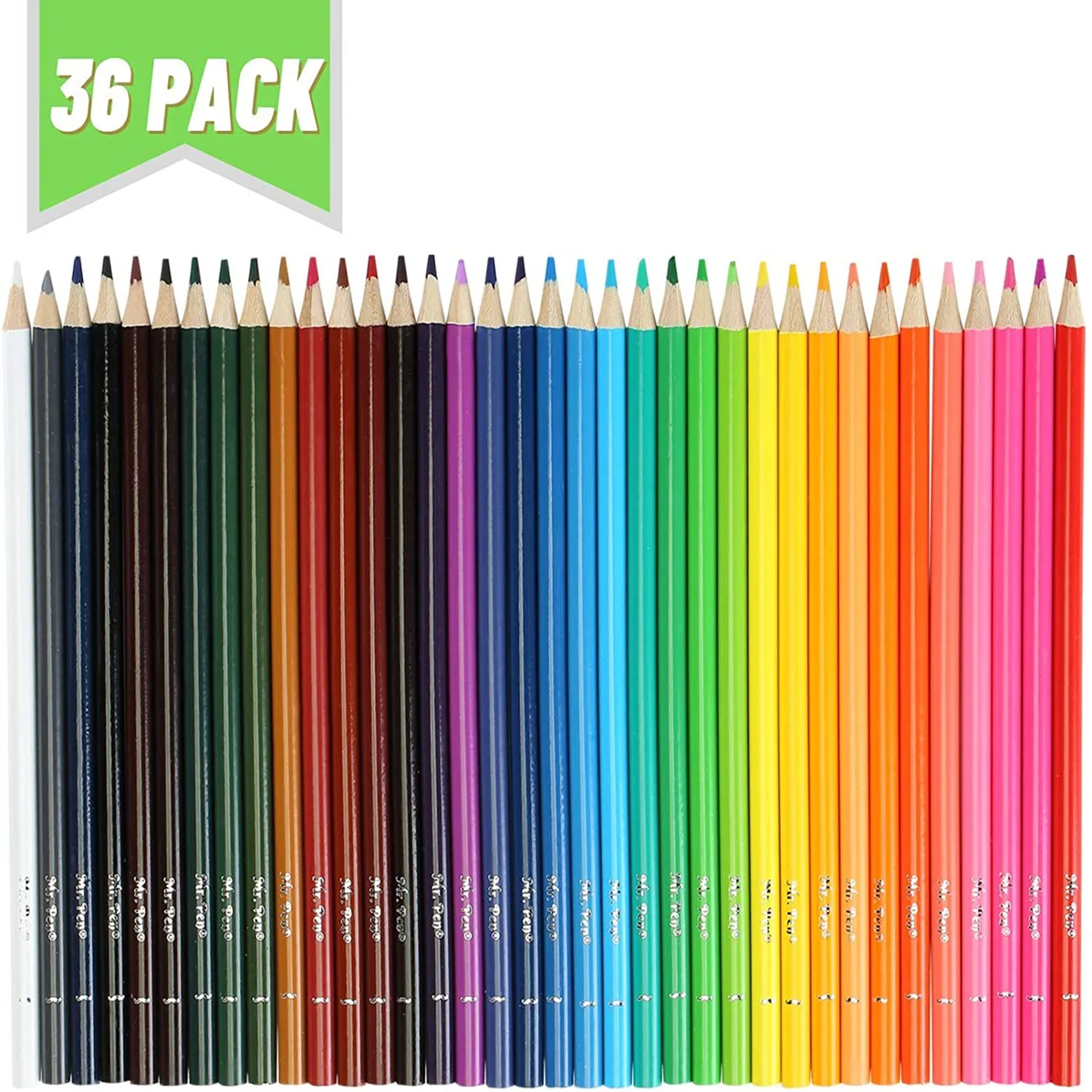 
36 Colored Pencils in Triangle Barrel Set Art Drawing Pencils for Writing, Drawing Pencils Painted as Lead for Artist Sketch 